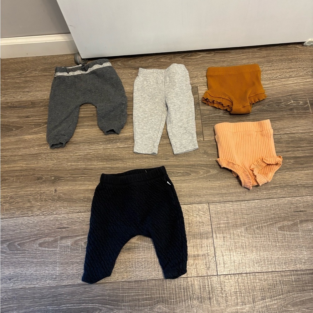 Mixed Brands Lot Of 5 Baby Girl Bottoms Size 0-6 Months Honest Little One Shop
